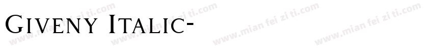 Giveny Italic字体转换